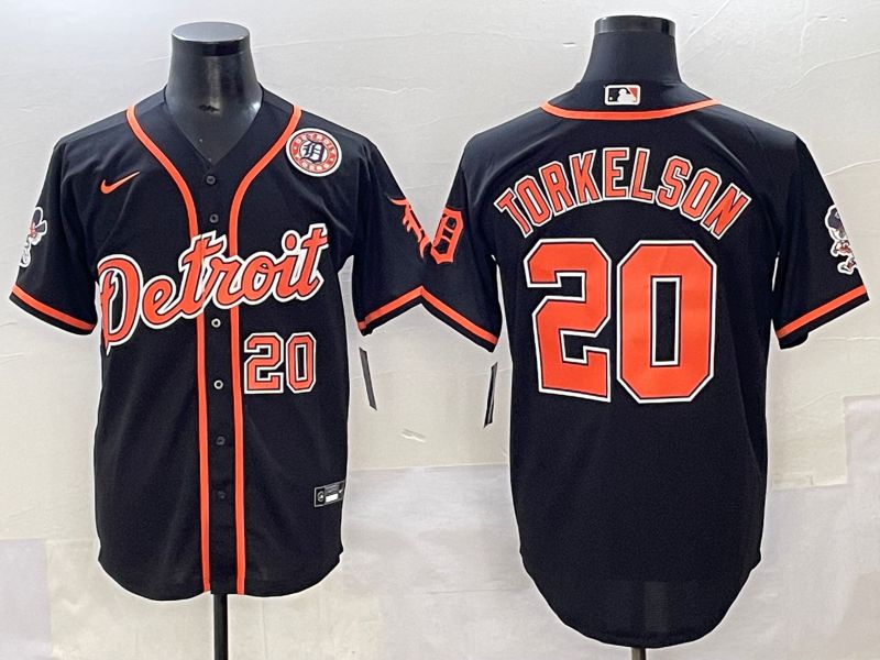 Men 2025 Detroit Tigers #20 Torkelson Black Joint Name Nike MLB Jersey style 2->detroit tigers->MLB Jersey